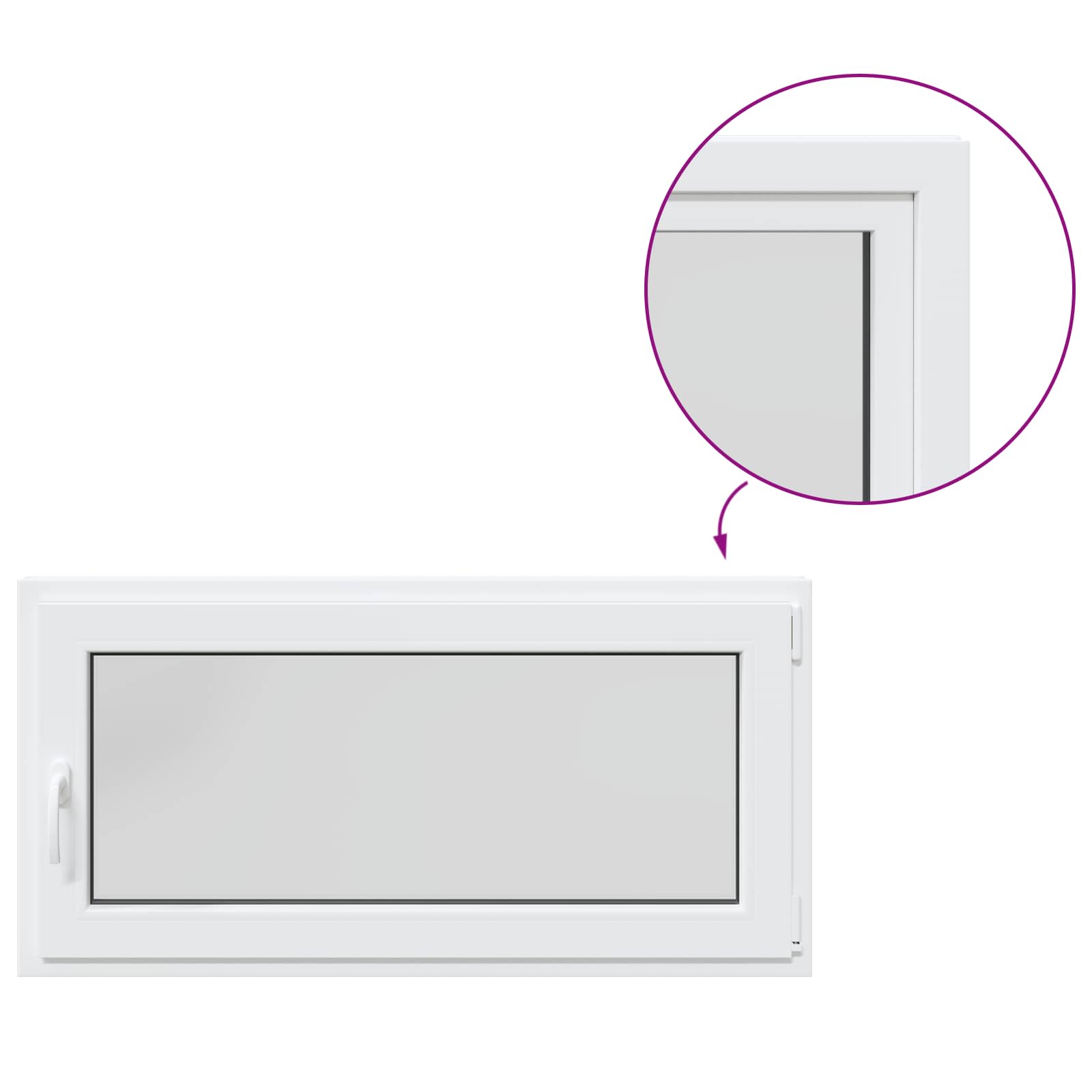 Kellerfenster Innenseite Farbe Weiß Risor 120 X 55 Cm Vidaxl