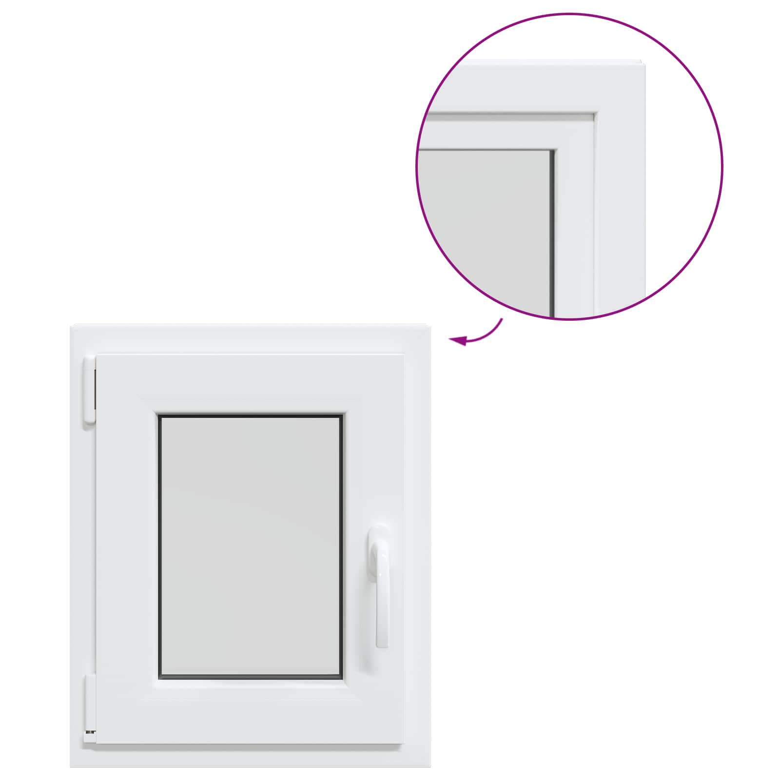 Kellerfenster Innenseite Farbe Weiß Risor 40 X 60 Cm Vidaxl