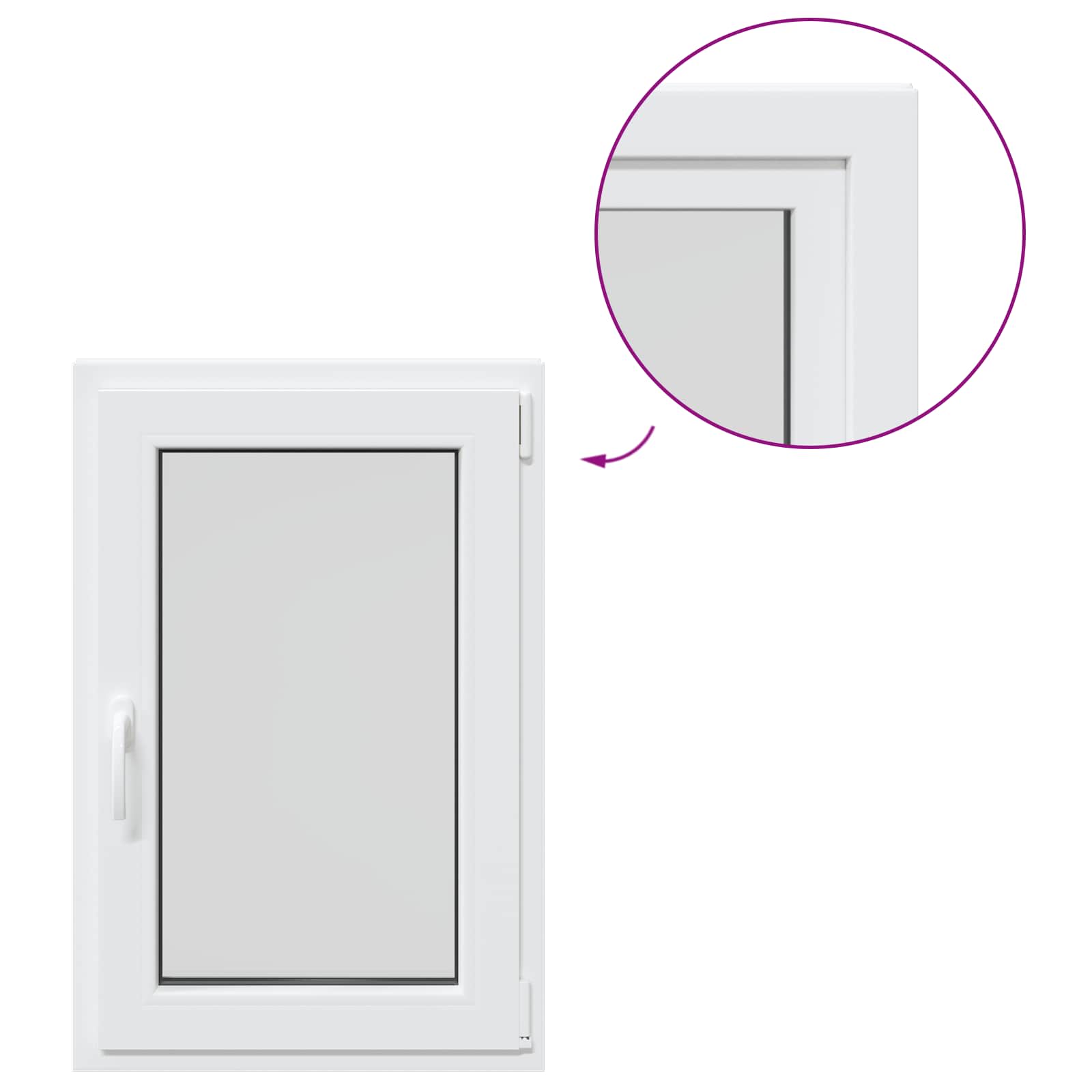 Kellerfenster Innenseite Farbe Weiß Risor 50 X 90 Cm Vidaxl