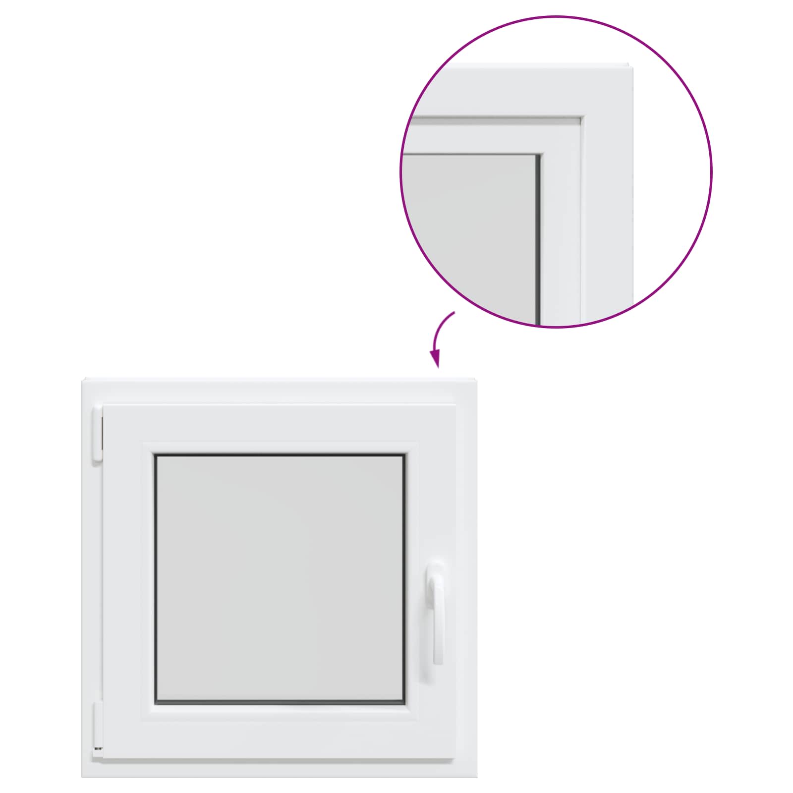 Kellerfenster Innenseite Farbe Weiß Risor 55 X 55 Cm Vidaxl