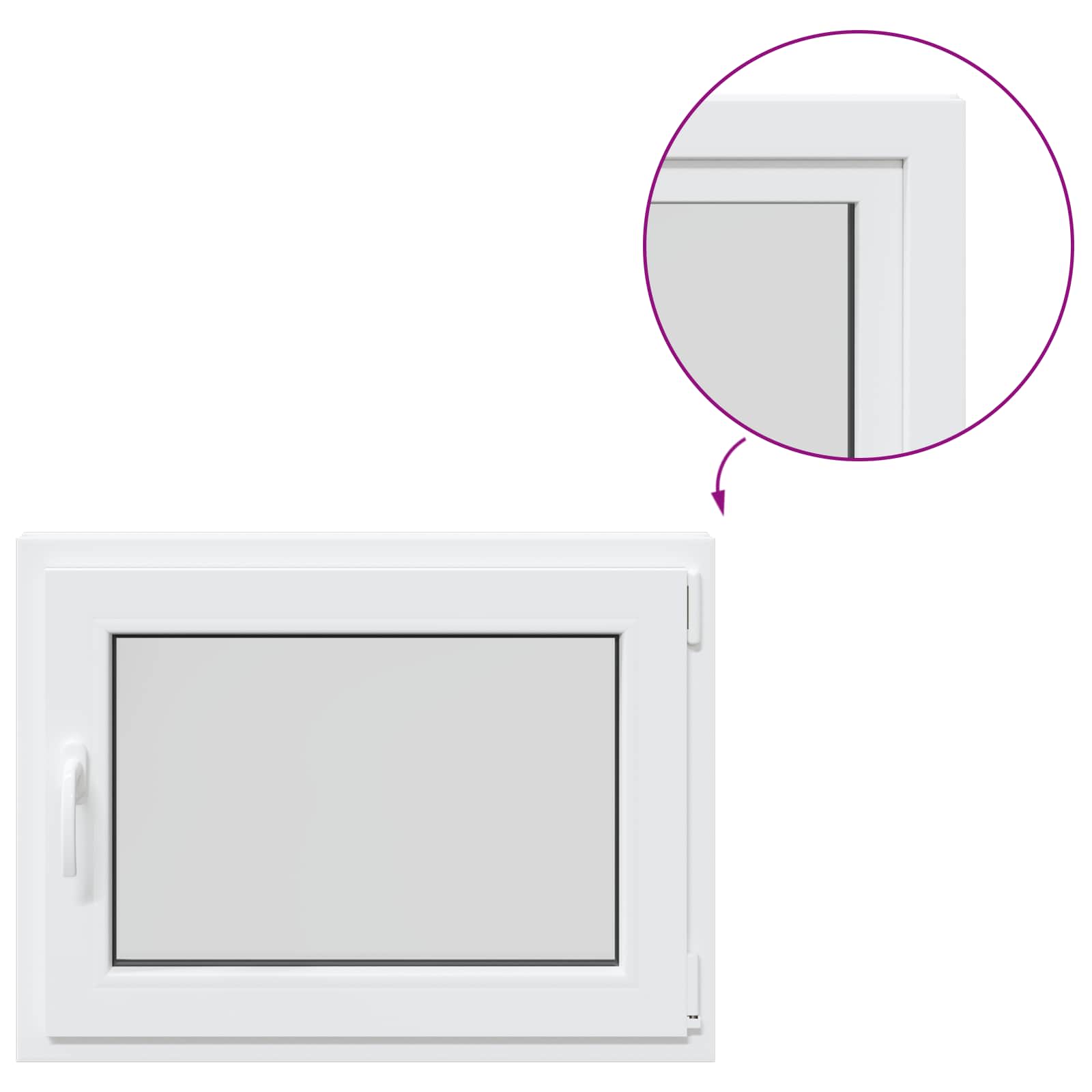 Kellerfenster Innenseite Farbe Weiß Risor 85 X 55 Cm Vidaxl