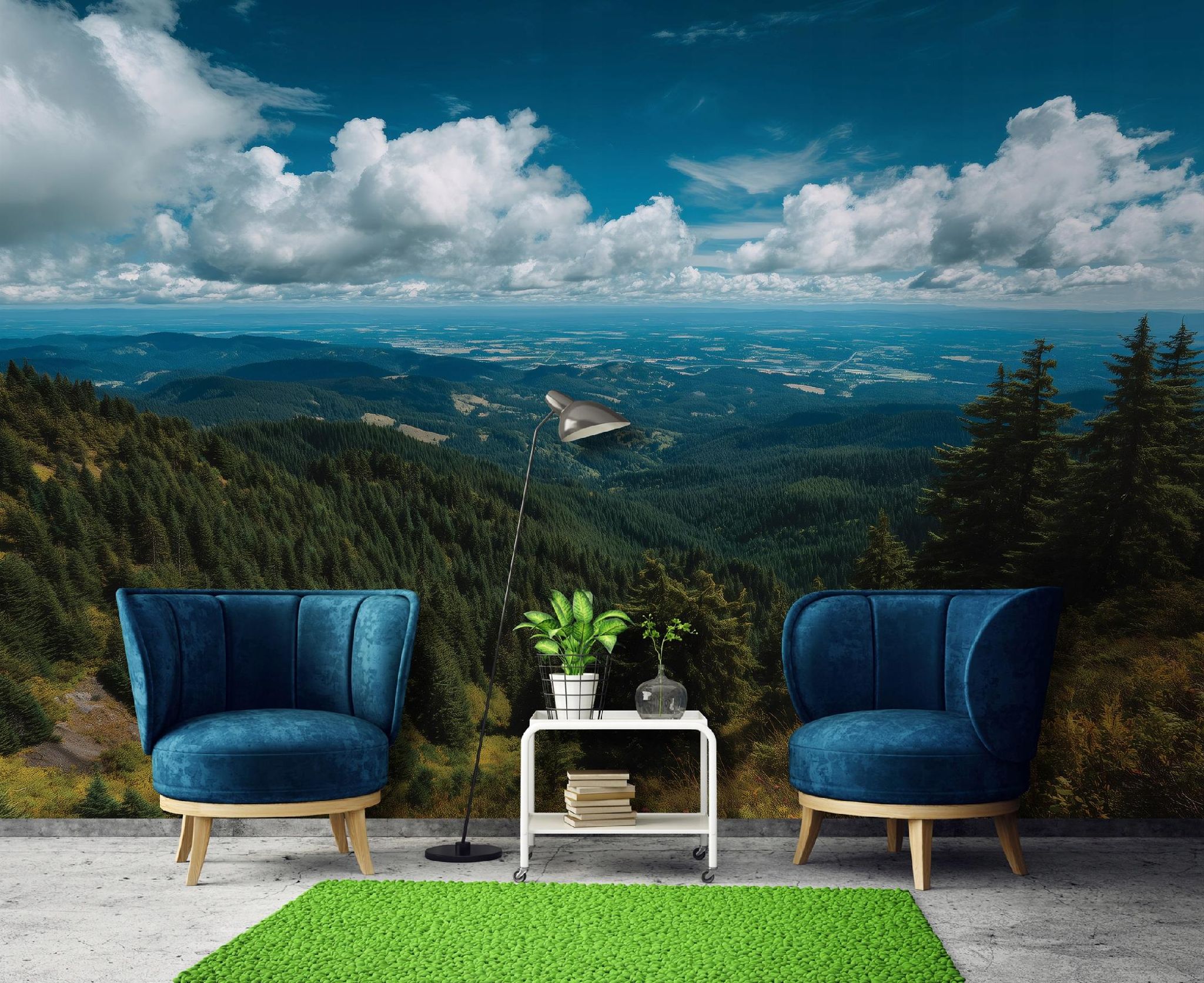 Fototapete Berge Landschaft Bäume, Für Wohnzimmer Und Schlafzimmer, 350 X 250 Cm – Komplettset Inkl. Kleister & Anleitung