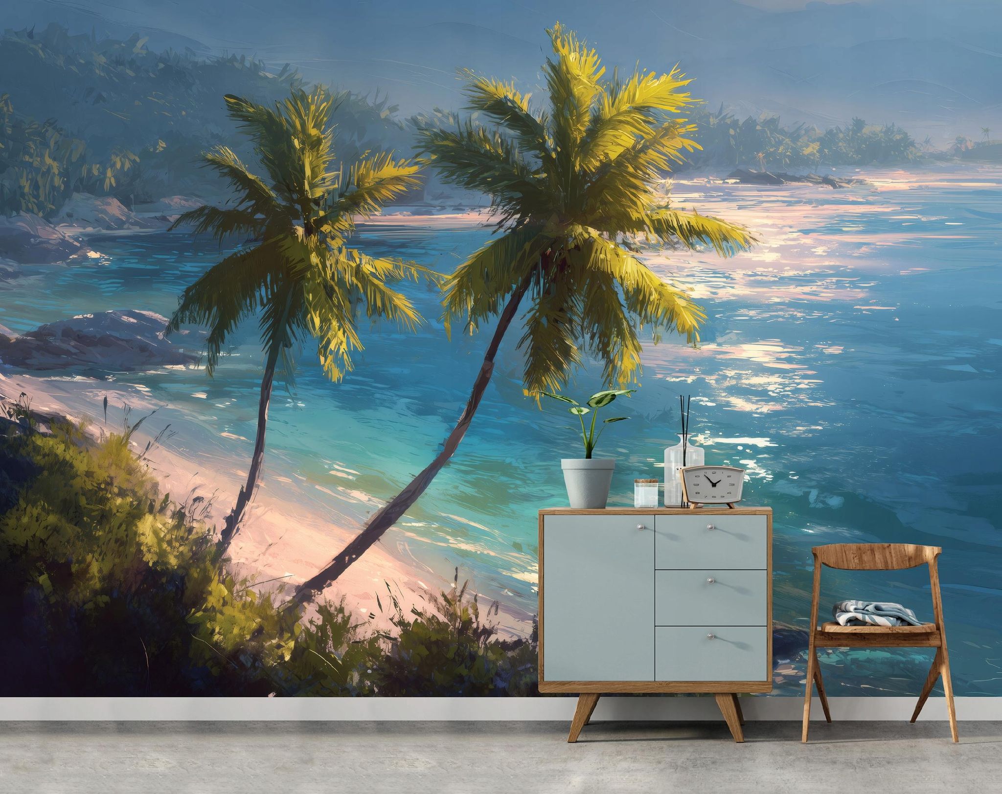 Fototapete Strand Palmen Ozean, Für Wohnzimmer Und Schlafzimmer, 400 X 280 Cm – Komplettset Inkl. Kleister & Anleitung