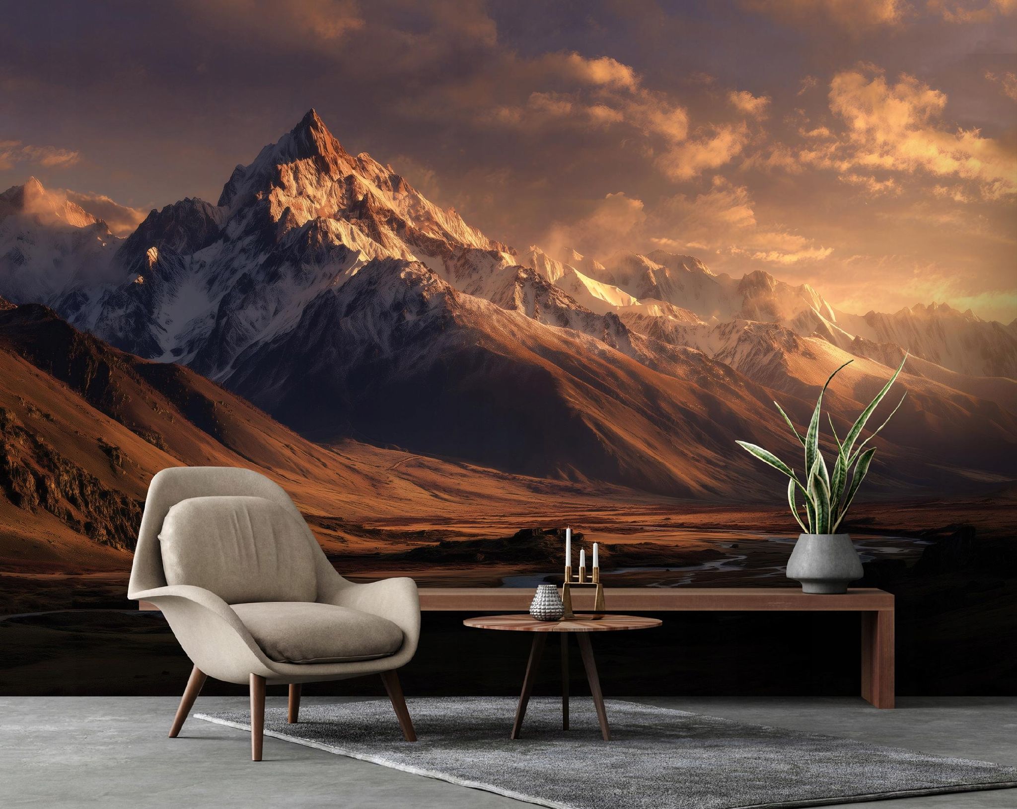Fototapete Berge Landschaft Wolken, Für Wohnzimmer Und Schlafzimmer, 300 X 210 Cm – Komplettset Inkl. Kleister & Anleitung