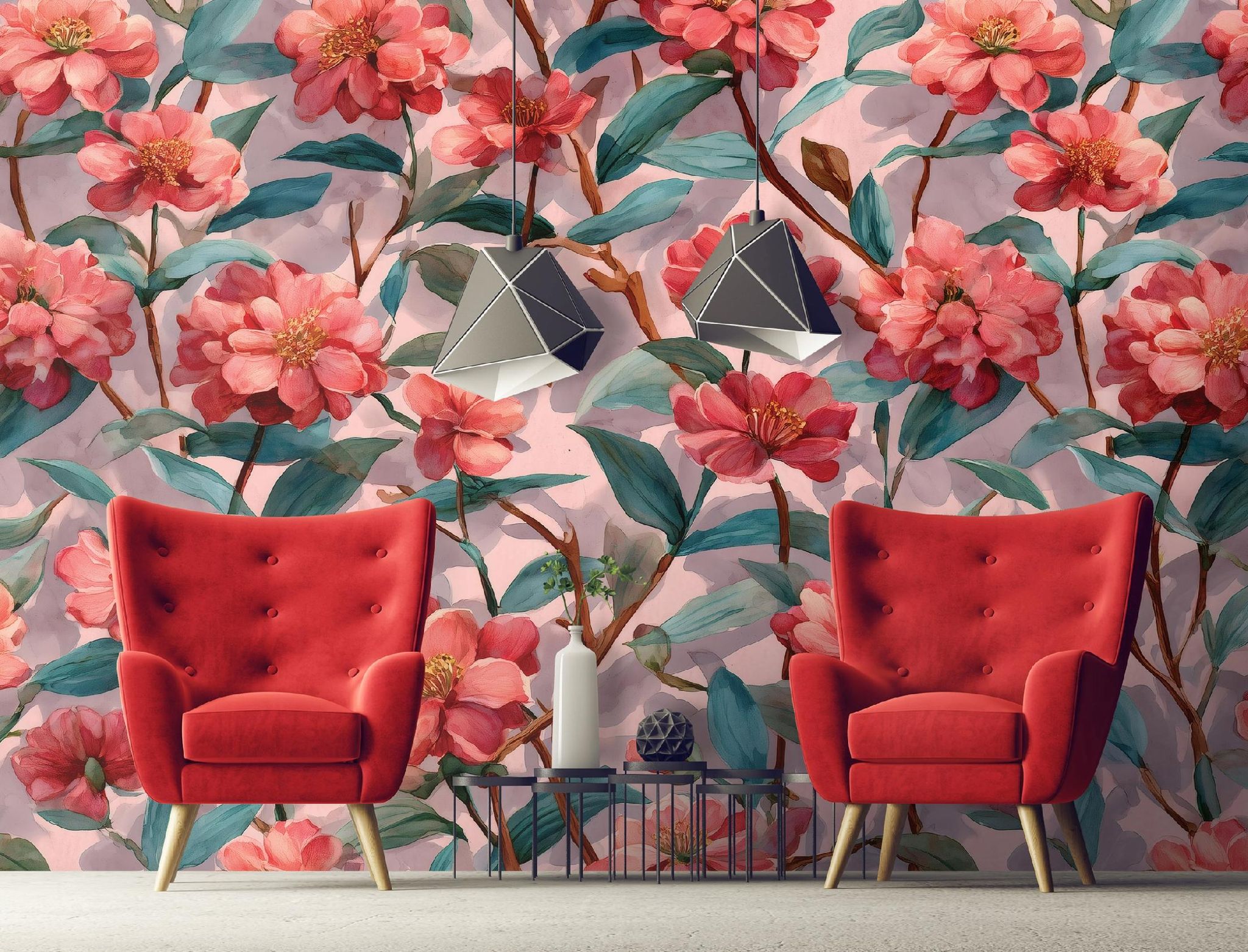 Fototapete Blumen Abstrakt, Für Wohnzimmer Und Schlafzimmer, 350 X 250 Cm – Komplettset Inkl. Kleister & Anleitung