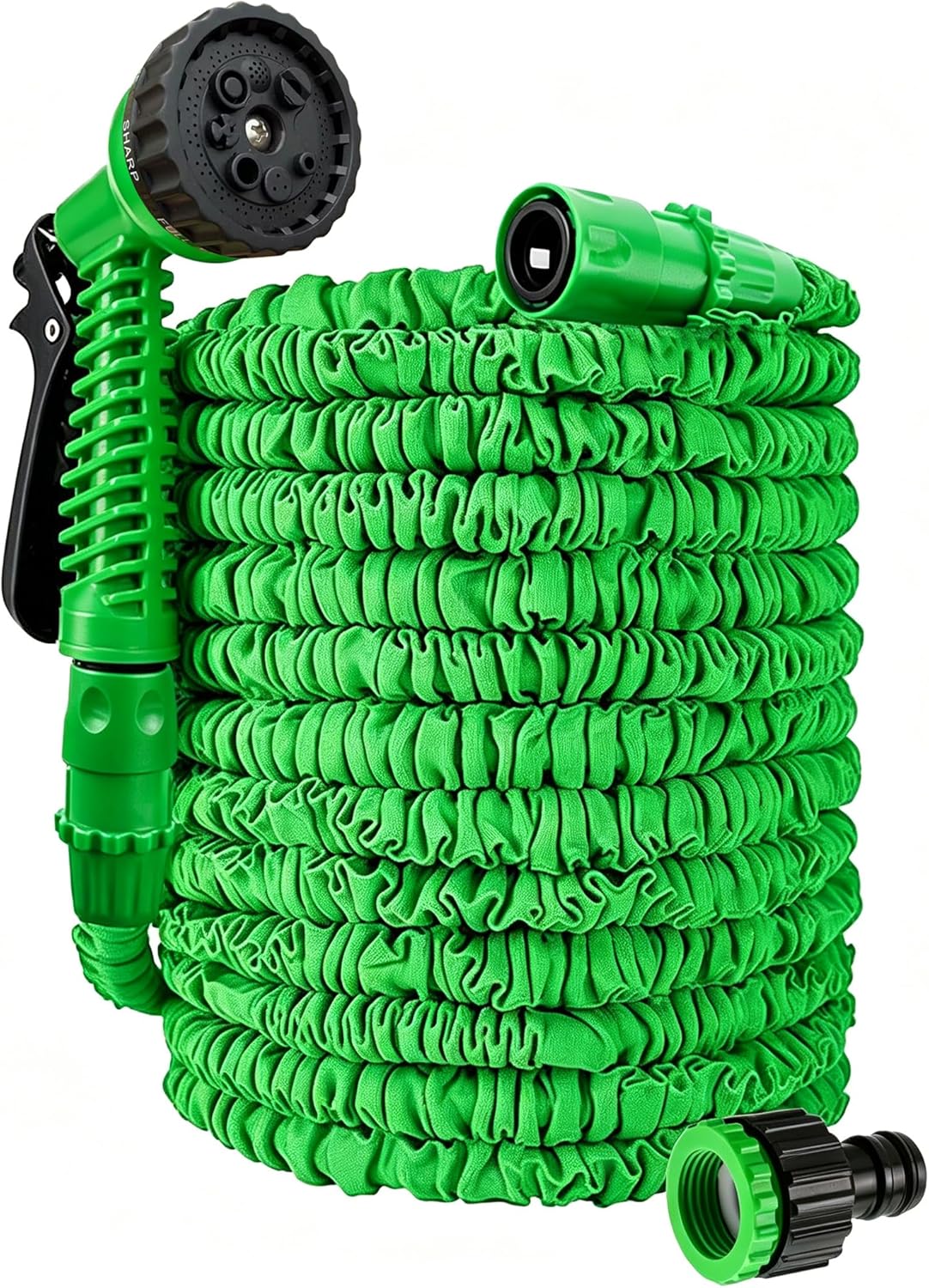 7,5 M/15 M/22,5 M/30 M/37,5 M Dehnbarer Gartenschlauch, 3-fach Ausziehbar, 8 Sprühmodi, Flexibler Magic Hose, Auslaufsicher, Leicht Und Einfach Zu Verstauen (grün, 7,6 M)