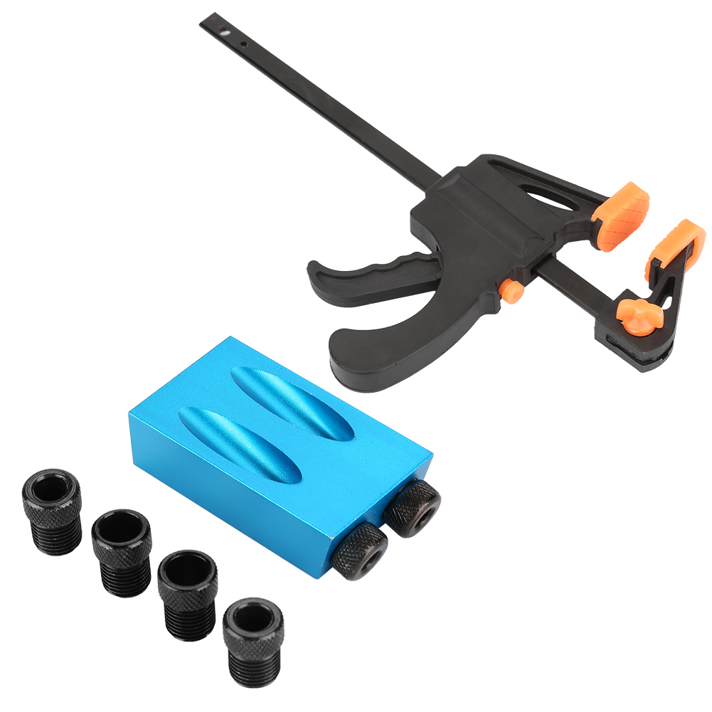 Kit De Perçage Oblique Pour Le Travail Du Bois, 8 Pièces (15°), Guide De Perçage