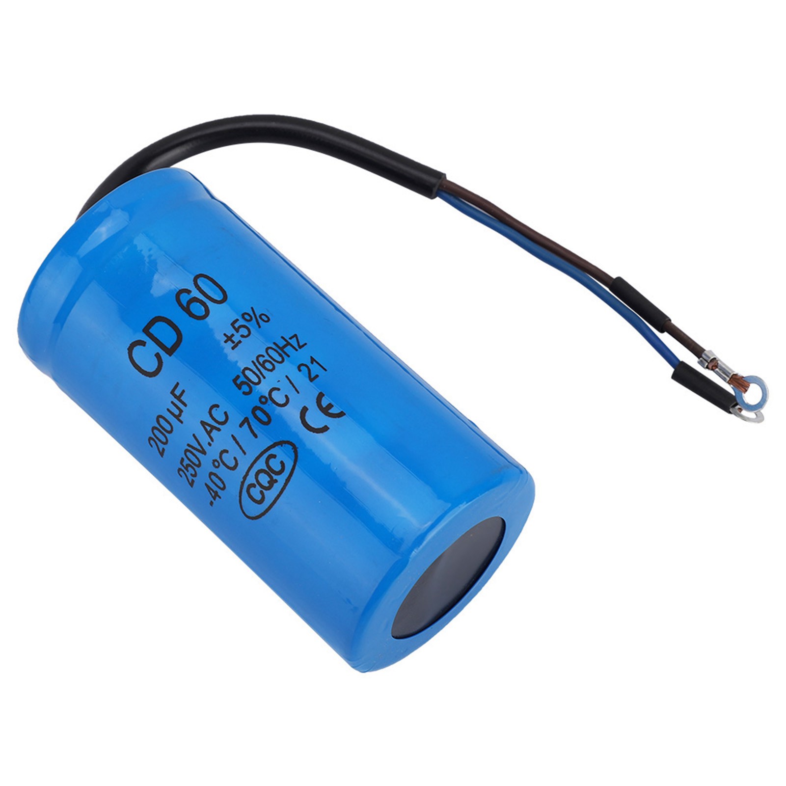 Condensateur De Démarrage Cd60 Avec Fil Conducteur 250 V Ca 200 Μf 50/60 Hz Pour Moteur/compresseur D'Air