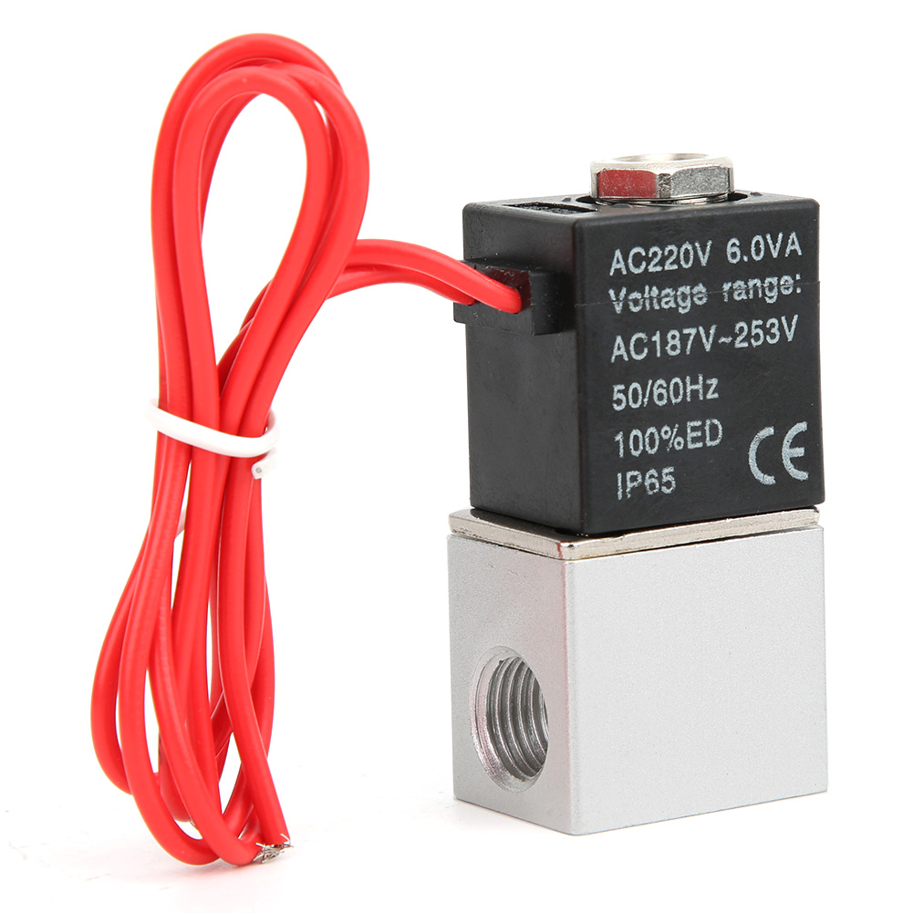 Électrovanne À Action Directe Pour Eau, Air Et Huile, Corps En Alliage D'Aluminium, 220 V Ca (g1/4 Po)