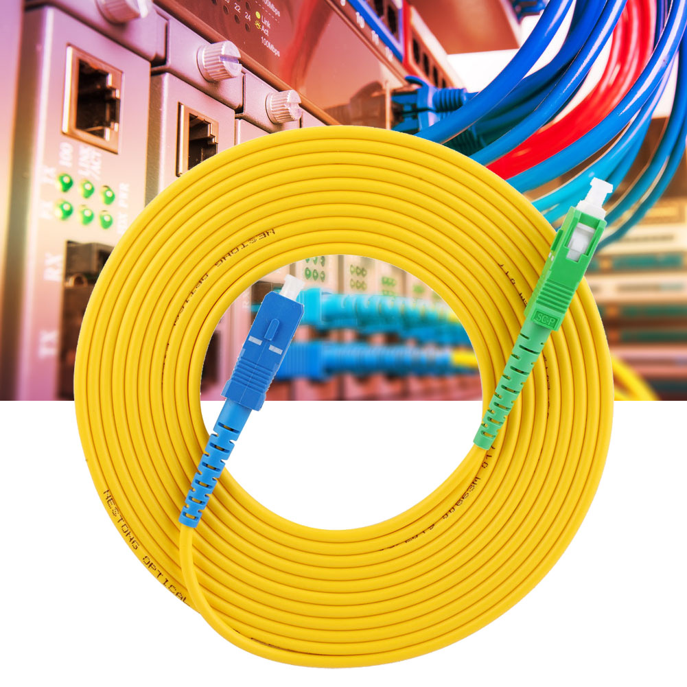 Câble De Connexion Monomode Haute Qualité En Pvc Sc Apc-sc Upc Netrorking, Longueur 10 Mètres