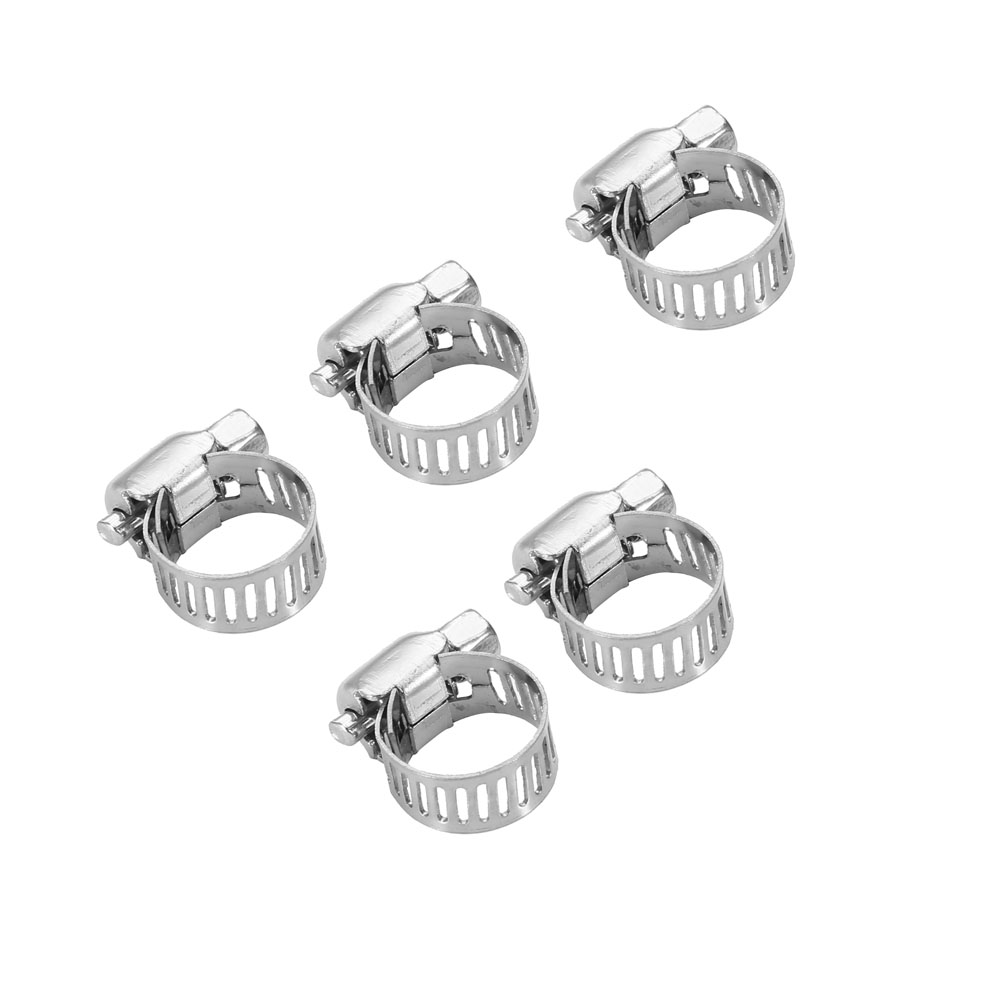 50 Colliers De Serrage En Acier Inoxydable Pour Tubes Et Tuyaux, Pour Conduites De Carburant (10-16 Mm)