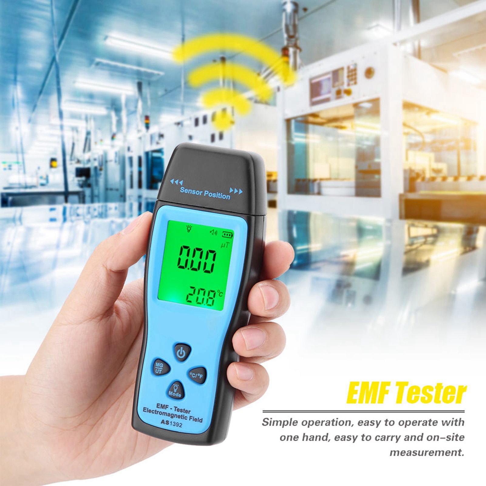 Smart Sensor As1392 Radiomètre Électromagnétique Numérique Mini Écran Lcd Testeur De Cem