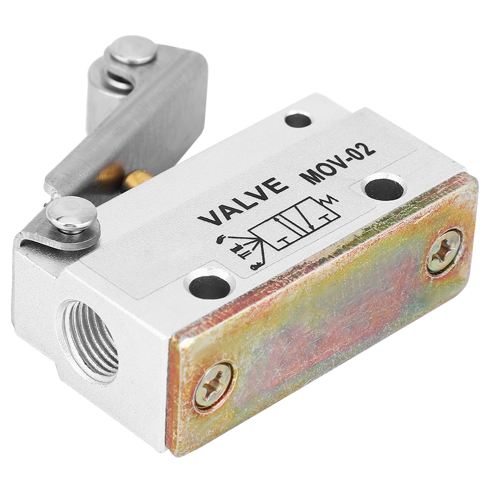 Mov-02 G1/8 Vanne Pneumatique Mécanique À Levier À Galet Fileté 0-0,8 Mpa