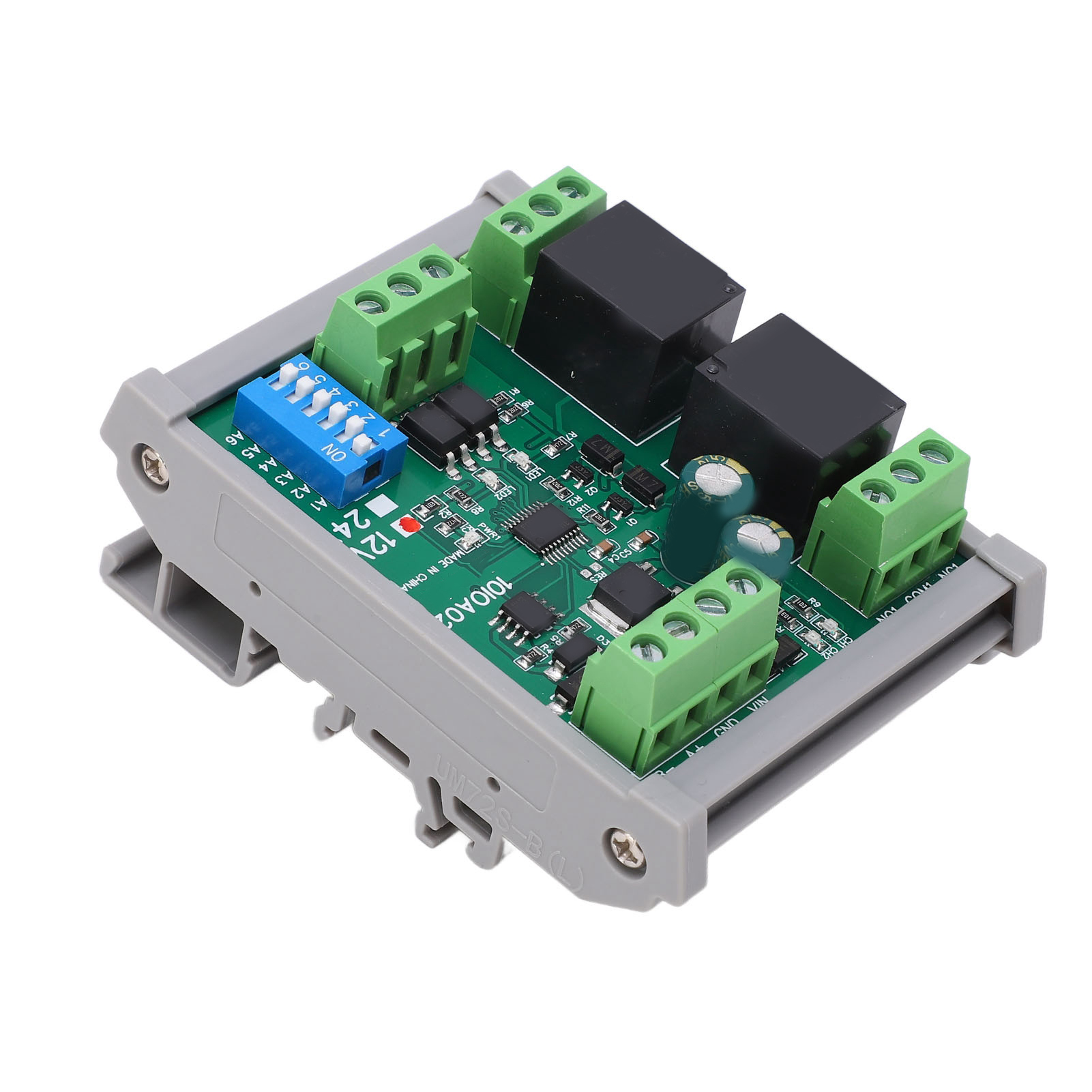 Module Relais Multifonctionnel Rs485 À 2 Canaux Avec Boîtier, Alimentation 12 V Cc