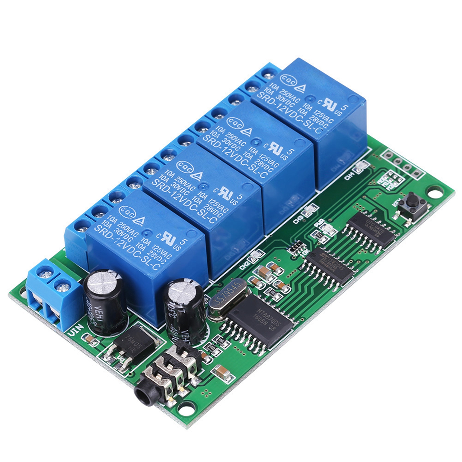 Ad22b04 Décodeur De Signal Dtmf 4 Canaux 12 V, Relais, Télécommande Téléphonique, Automate Programmable