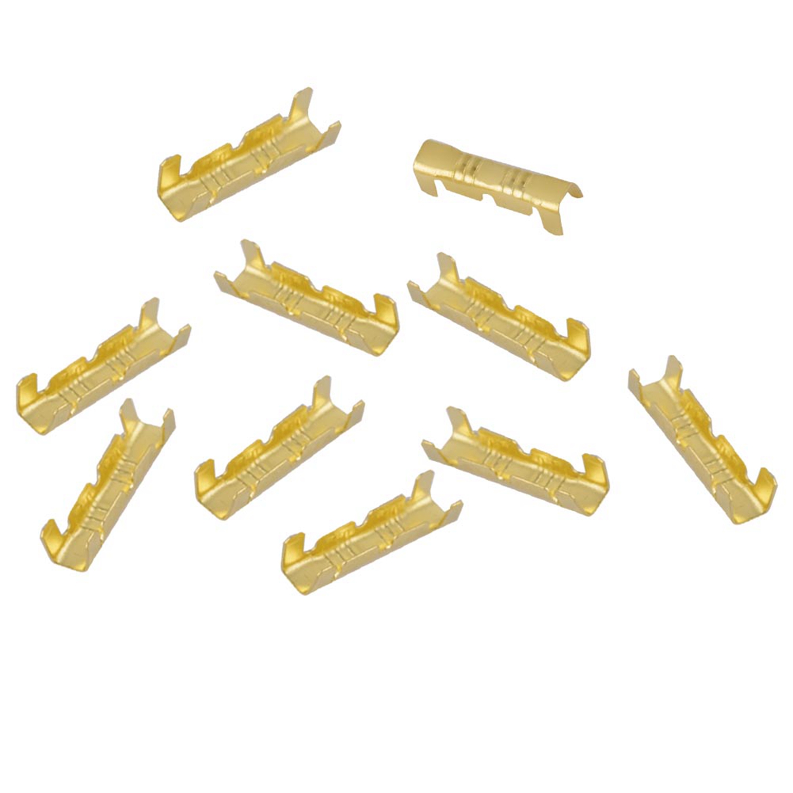 Lot De 100 Cosses À Sertir En Laiton À Connexion Rapide, Section Carrée De 0,5 À 1,5 Mm.
