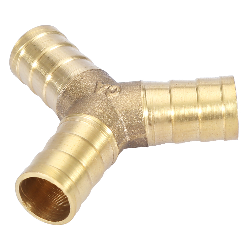 Raccord De Tuyau En Y À 3 Voies En Laiton Avec Embout Cannelé, Pour Air, Eau Et Gaz (diamètre Extérieur 12 Mm, 2 Pièces)