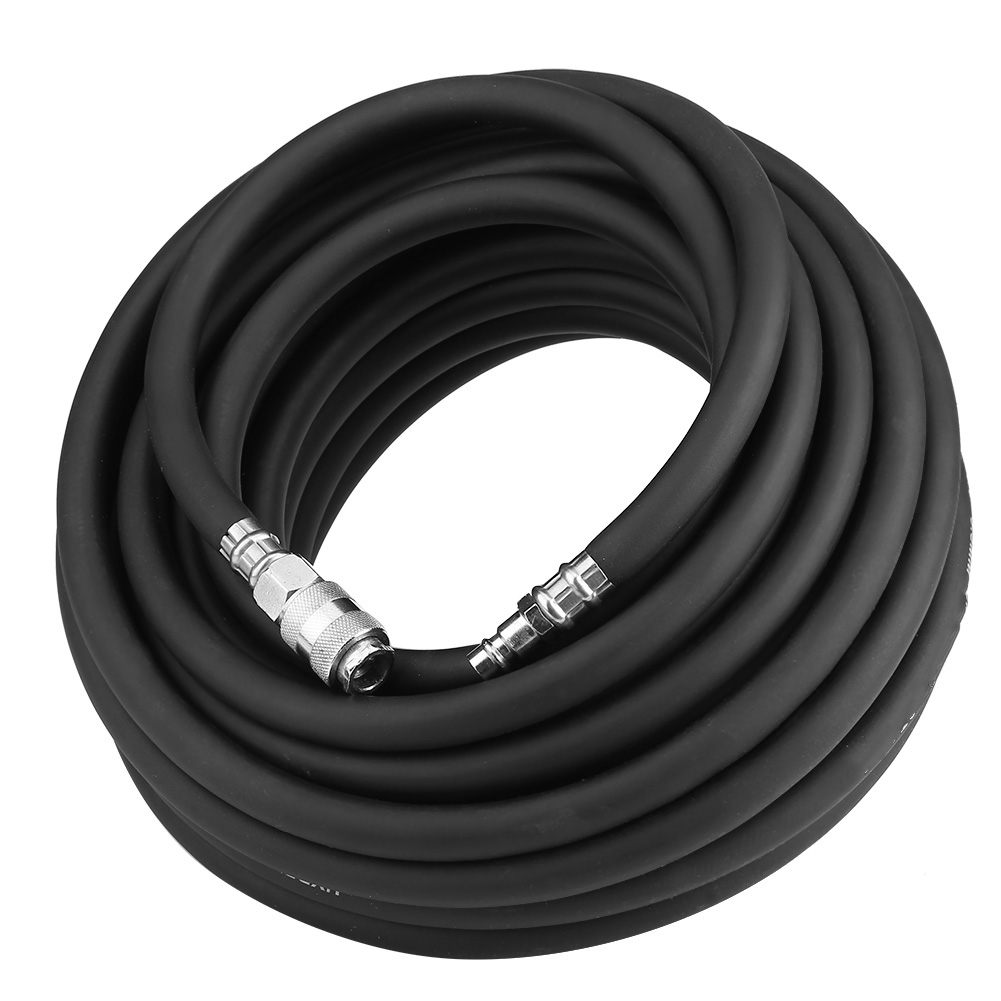 Tuyau D'Air Pneumatique Flexible En Caoutchouc De 15 M Avec Kit D'Accessoires Pour Compresseur 5 Pièces