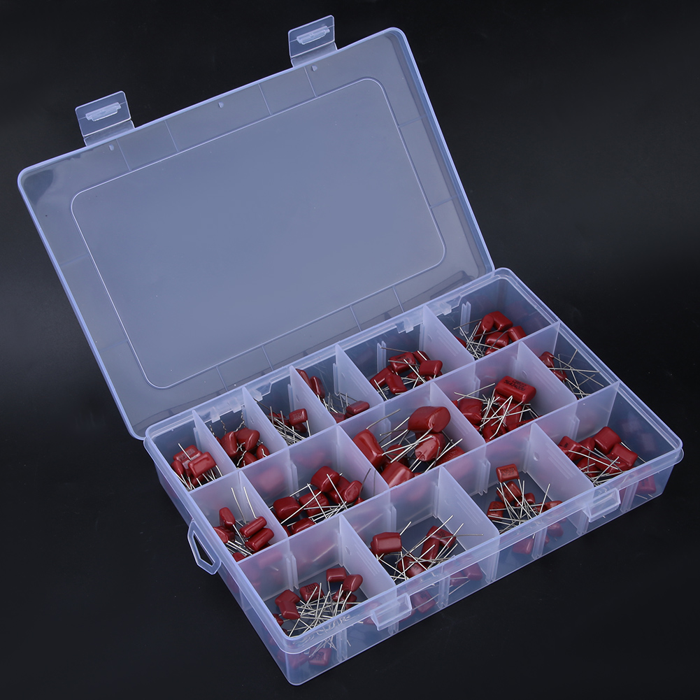 Assortiment De 180 Condensateurs À Film Polypropylène Cbb : 10 Nf/0,01 Μf/400 V – 68 Nf/0,068 Μf/630 V