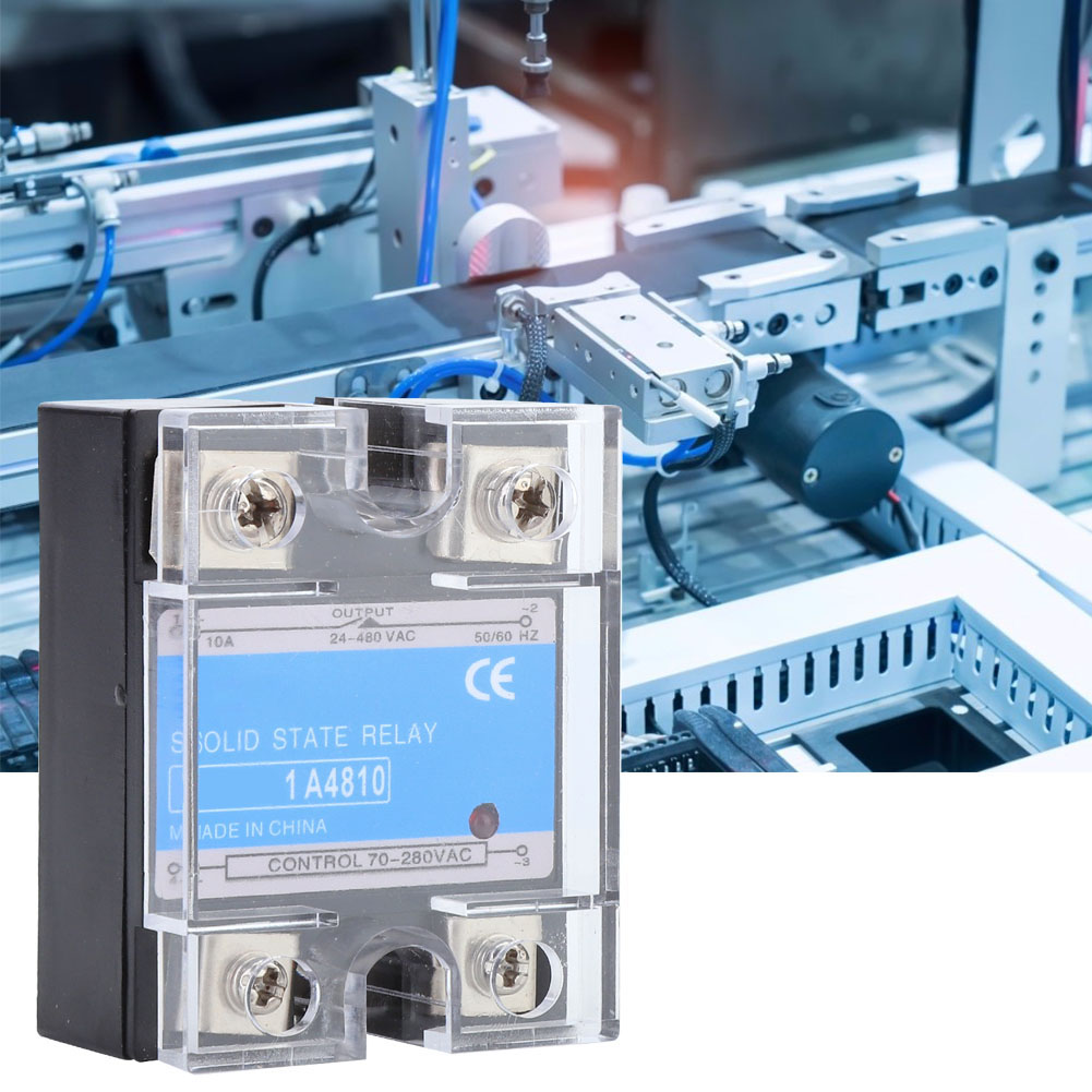 Relais Statique Monophasé 70-280 Vca Entrée 24-480 Vca Charge Ac Ssr Équipement Électrique Pour Machines Cnc (berm-1 A4810(10a) )