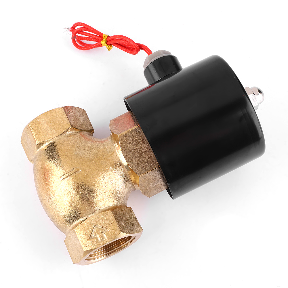 Électrovanne En Laiton À Deux Voies Normalement Fermée Pour Air, Eau Et Vapeur (dc24v)