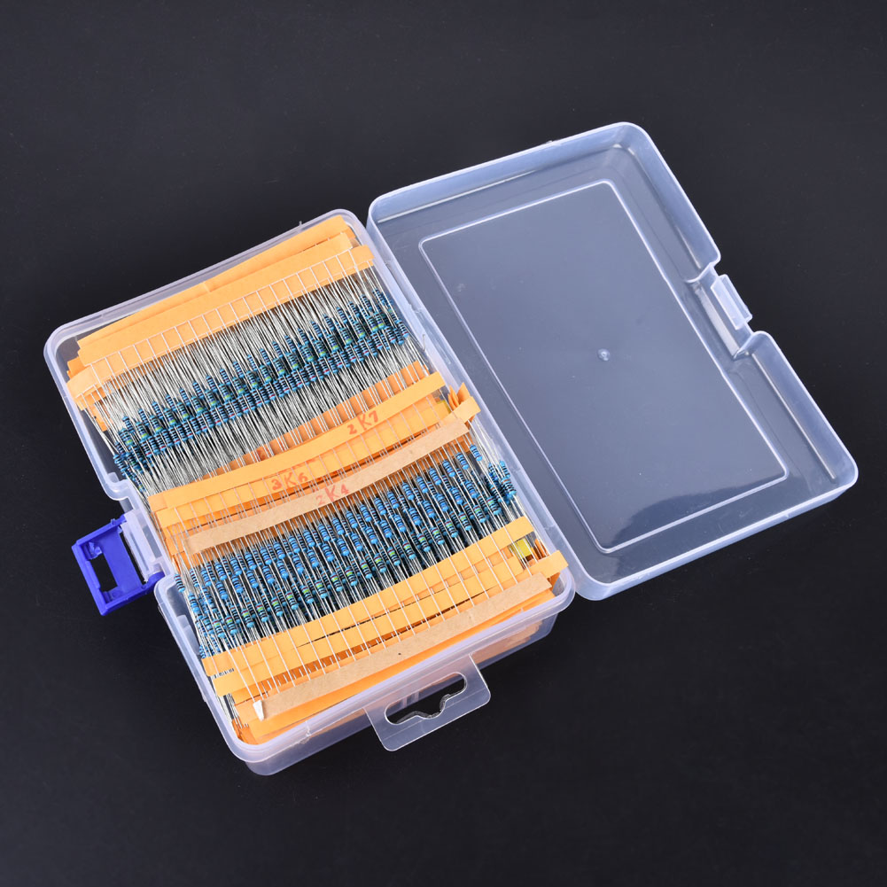 Kit D'Assortiment De 2600 Résistances À Film Métallique, Composants Électroniques Durables, 1 Ω À 3 Mω