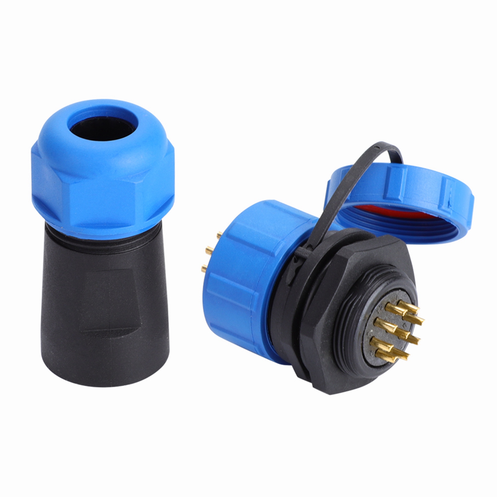 Connecteur De Prise Aéronautique Étanche Ip68 Sp21 À 7 Broches En Plastique (9 Broches)
