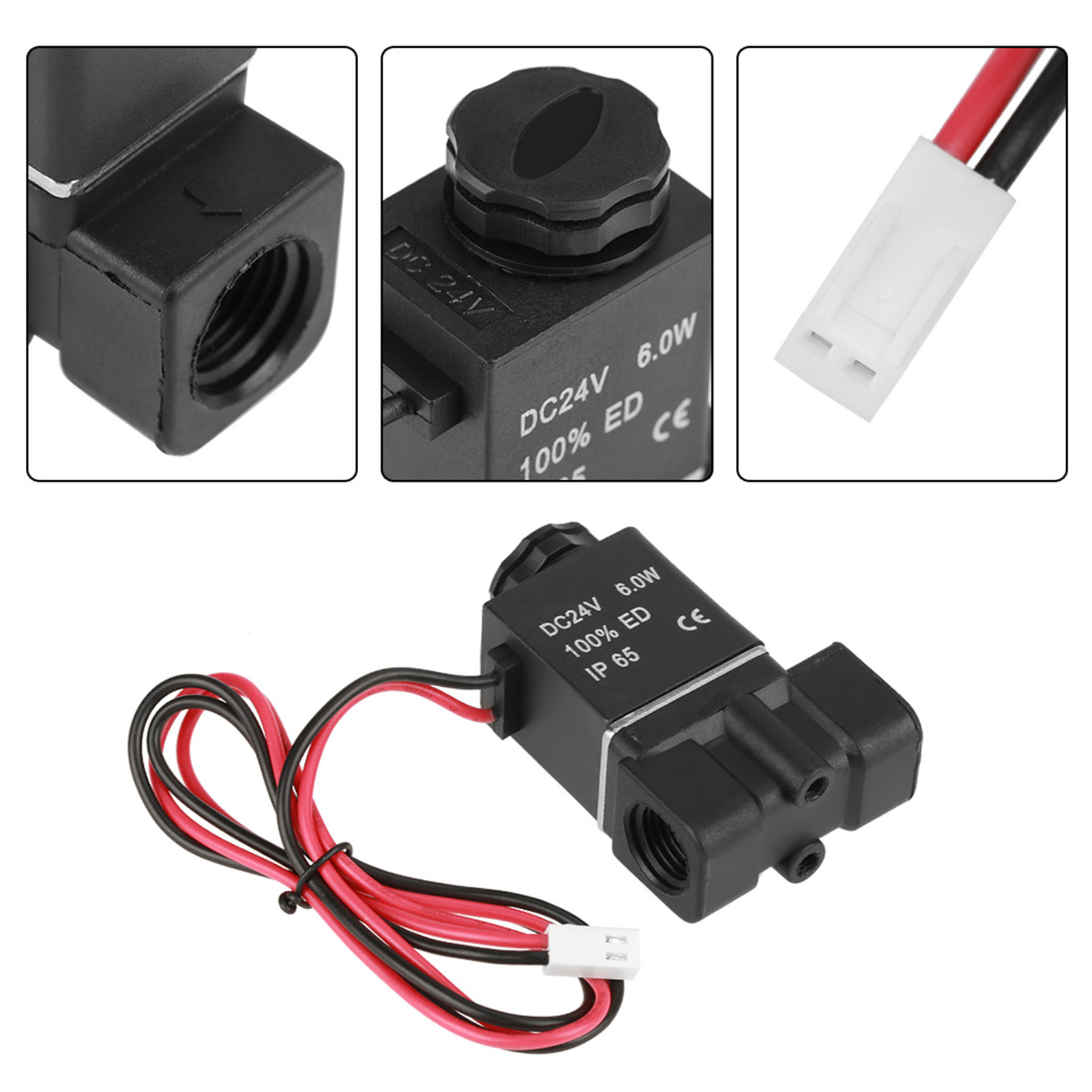 Électrovanne Électrique En Plastique Filetée 2p025-08 Dc24v Pt 1/4" Pour Eau/air/huile