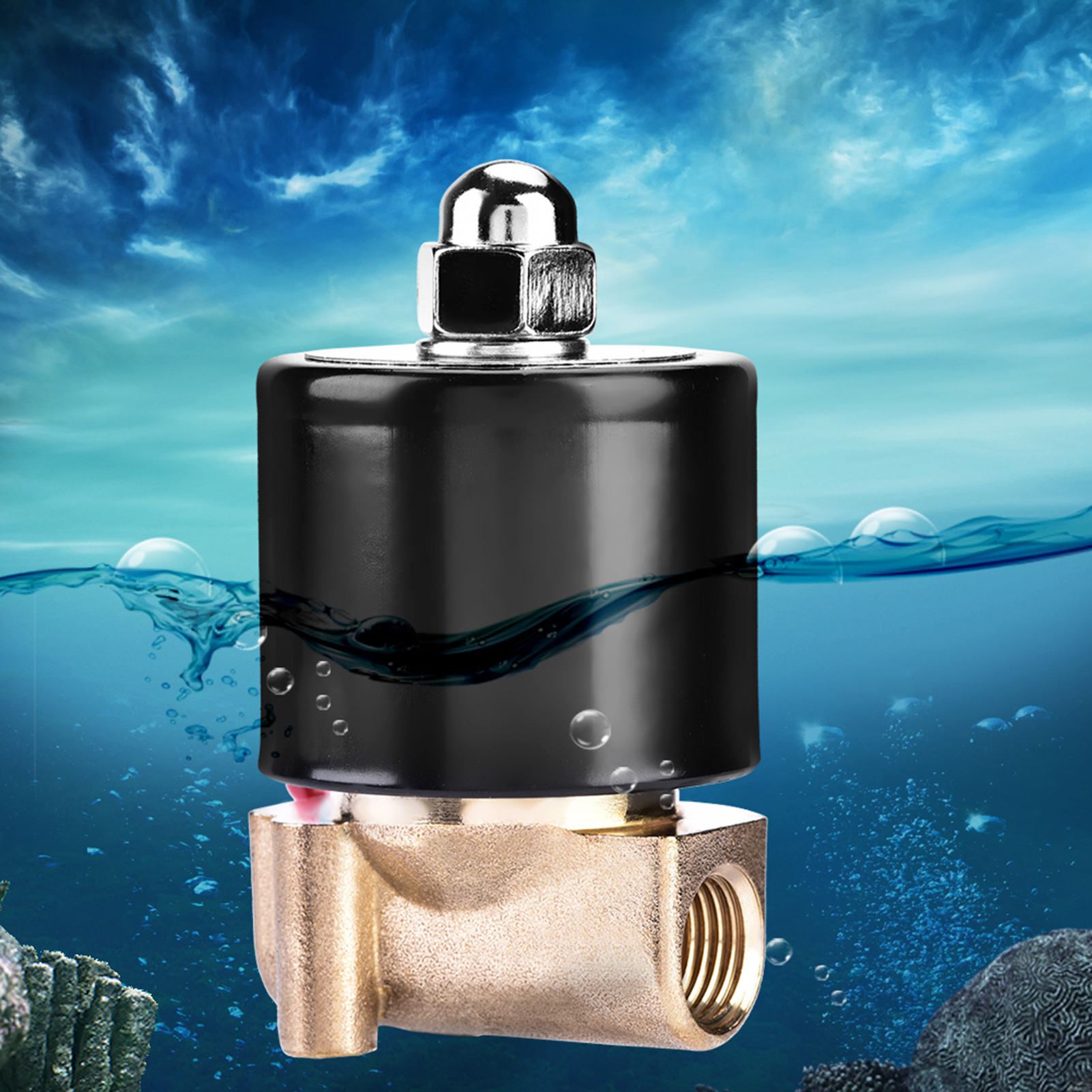 Électrovanne En Laiton 2w025-08 G1/4" 110 V Ca Normalement Fermée Pour Eau/air