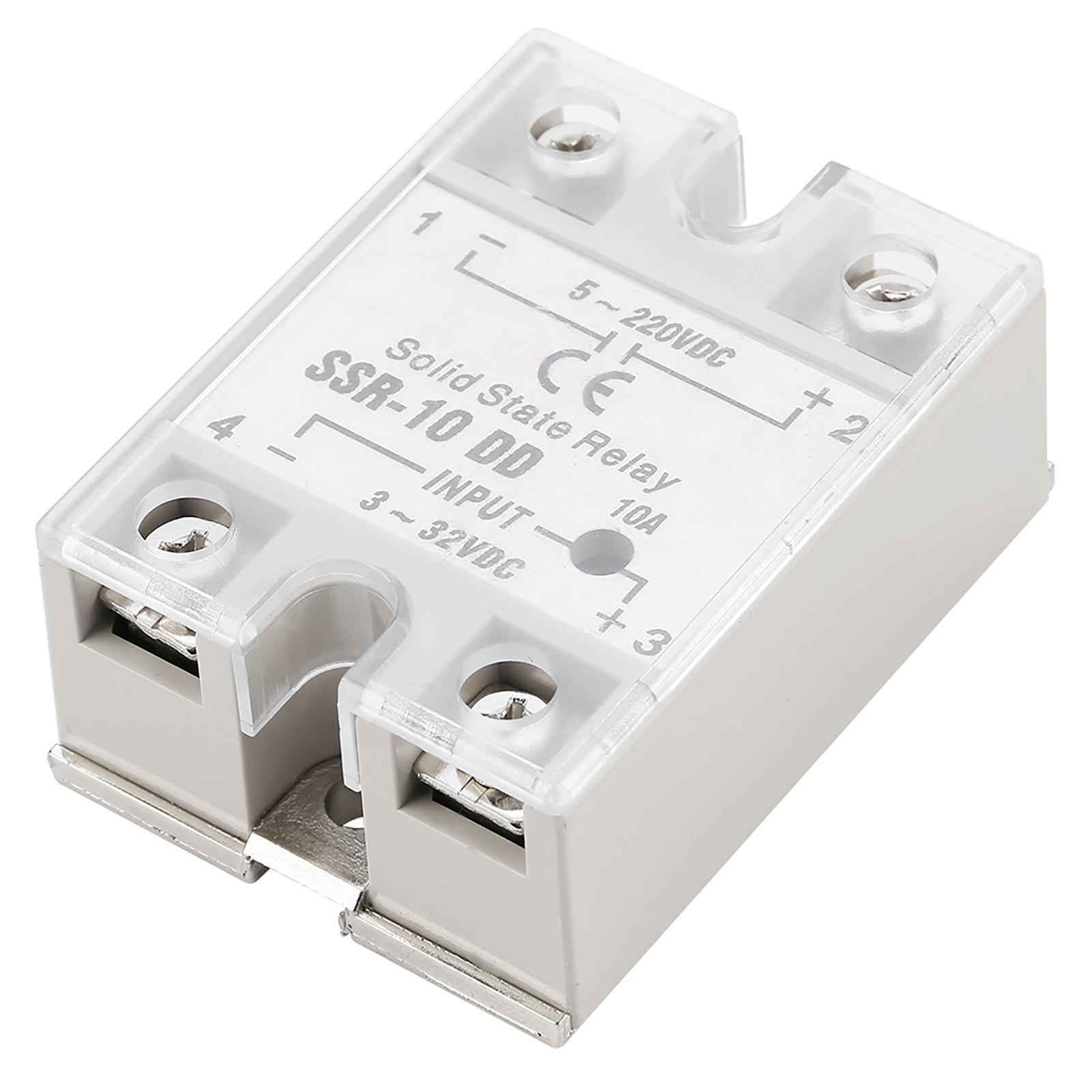 Relais Statique Ssr-10 Dd 10a 5-220vdc Pour Processus D'Automatisation Industrielle