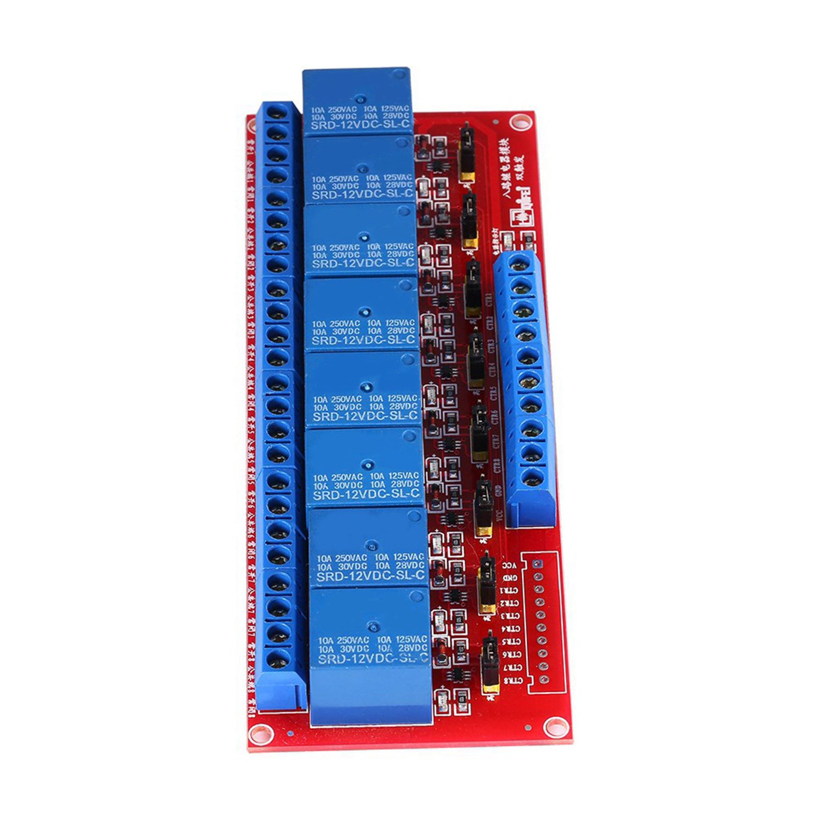 Carte De Module De Relais À Déclenchement Dynamique 8 Canaux 12 V Cc, Niveau Haut/bas