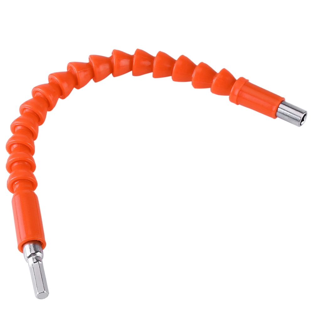 Embouts De Tournevis À Tige Hexagonale Flexible 1/4" Avec Porte-embouts Et Lien De Connexion (orange)