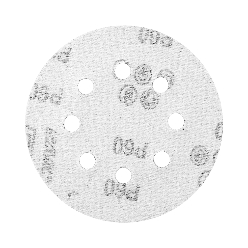 Disques De Polissage 125 Mm, Disques De Ponçage Rouges, Papiers Abrasifs À 8 Trous (grain 60)