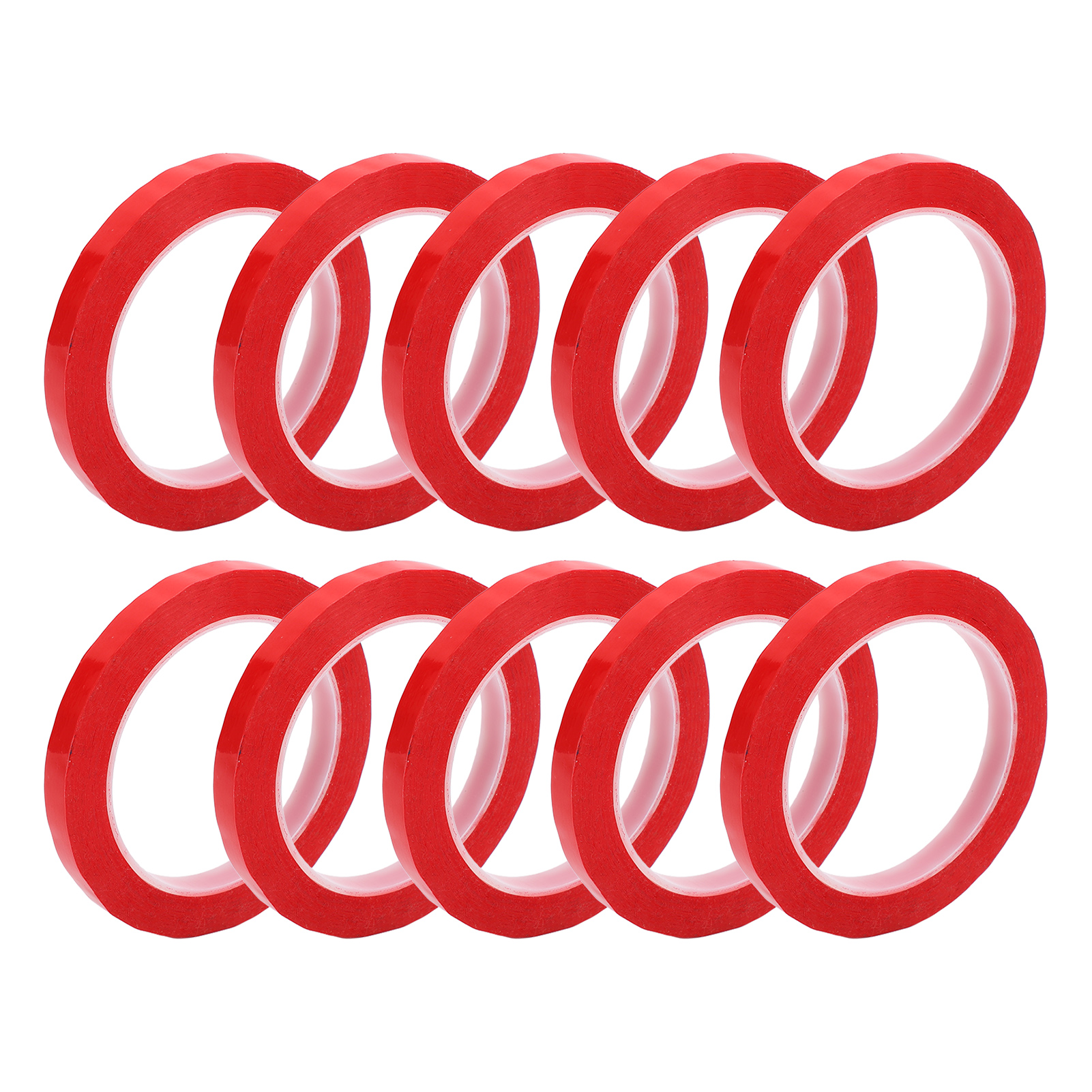 Lot De 10 Rouleaux De Ruban Adhésif Pet Rouge Isolant Et Résistant Aux Hautes Températures Pour Condensateur, 66 M (216,5 Pi).