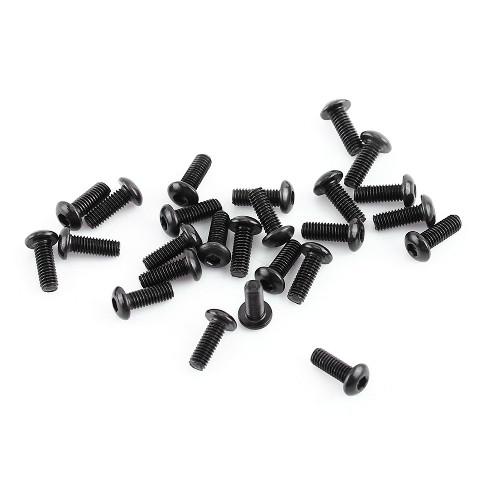 Assortiment De 250 Vis À Six Pans Creux M3 En Acier Allié Noir Avec Écrous Hexagonaux (tête Bouton)