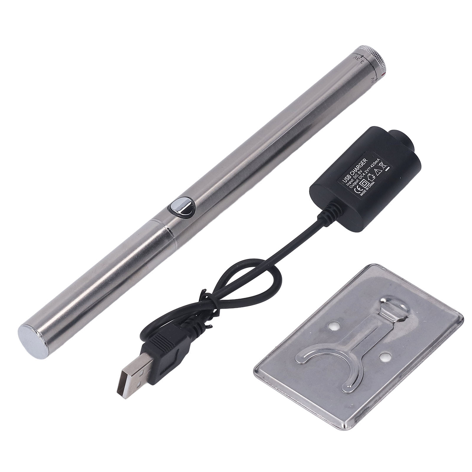 Fer À Souder Usb Sans Fil, Outil De Soudage Portable Alimenté Par Batterie, Pour Une Utilisation Intérieure Et Extérieure, Couleur Argent.