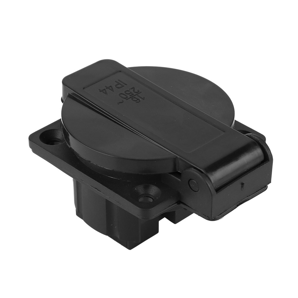 Prise Industrielle Étanche Noire De Style Allemand Pour Générateur 250 V 16 A