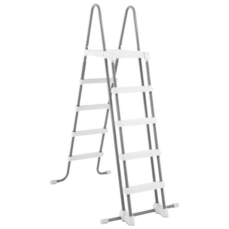 [gebraucht] B-ware Intex Sicherheitsleiter 5 Stufen Poolleiter Grau 132cm Rutschsichere Stufen