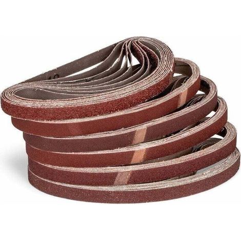 Klvgtifs Pu - Aimoonsa – Packung Mit 120 Verstärkten Schleifbändern 13 X 457 Mm – Körnung P80 – Zum Schleifen Von Holz Und Metall – Langlebig Und Kunstharzgebunden