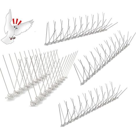 Klvgtifs Pu - Taubenabwehrspitze Aus Edelstahl, 1 M, 4 Reihen, Vormontierte, Flexible Vogelabwehrspitze Für Spatzen, Schwalben, Krähen Und Katzen