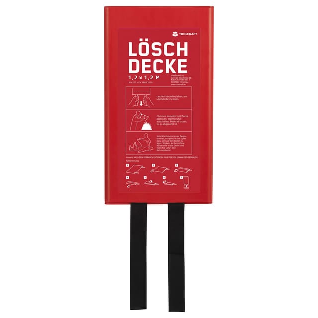 TOOLCRAFT TO-10307442 Löschdecke mit Montagebox 120 cm x 120 cm