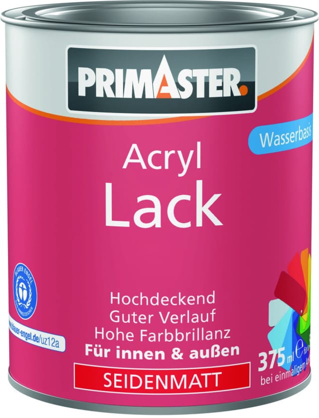 Primaster Acryl Lack feuerrot seidenmatt 375 ml Außen