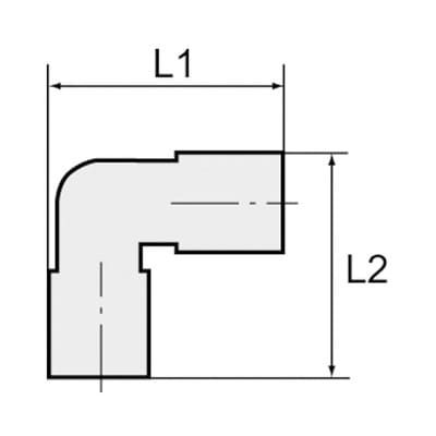 Riegler - Winkel-Einschraubverschraubung pom, g 1/2 a., für Schlauch-Ø 15