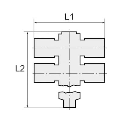 Riegler - T-Mehrfachverteiler »Blaue Serie«, 6-fach drehbar, r 1/4 a. Ø10mm
