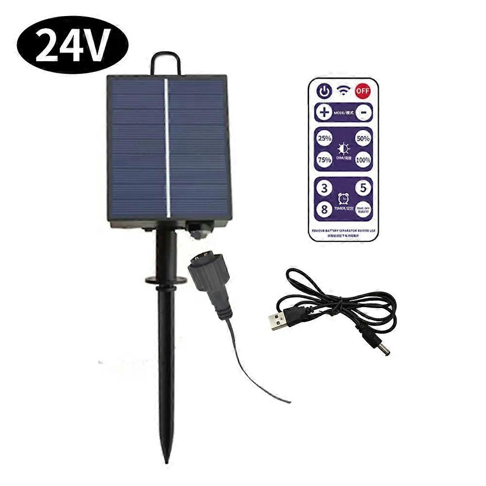 Für Dc 24v Solarbatterie-box-kit, Lithium-panel-leuchte Mit Bohrmaschinen-fernbedienung, Led-lichterkette, Diy-jxlgv