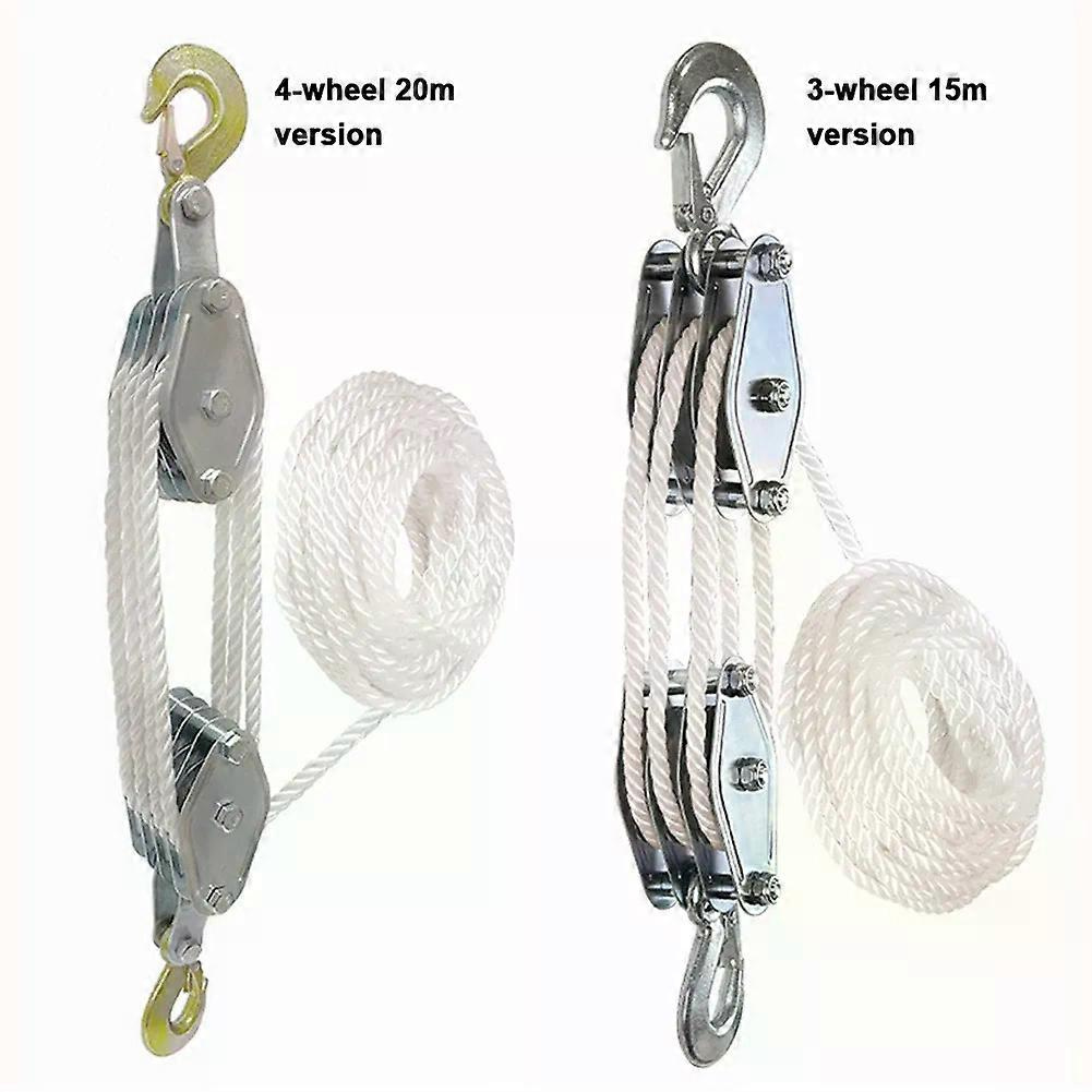For 270 Drehbarer Seilrollenblock Mit Zinklegierungshaken, Handkran, Schwerlast-polyethylen-seilrollenheber, Manuelle Hebevorrichtung - Jxlgv