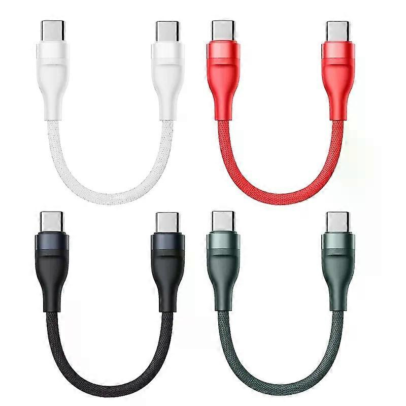 Kurzes 25 Cm Langes Usb-c-ladekabel Für 66 W Zum Schnellladen Und Zur Datenübertragung (480 Mbit/s), Nylonummantelt – Jxlgv