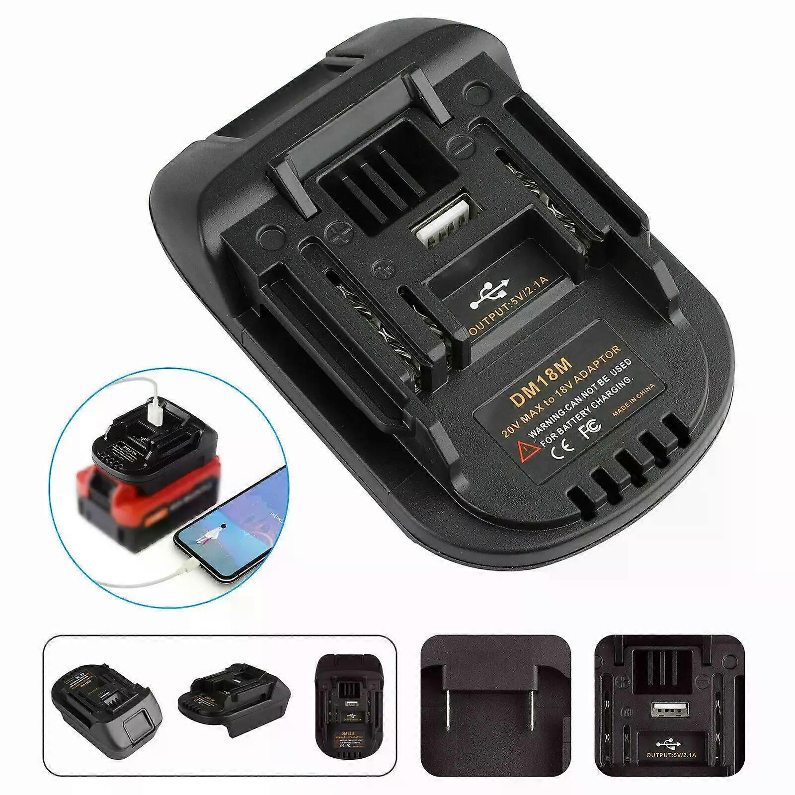 Dm18m Akkuadapter Zur Umwandlung Von Milwaukee M18 / Dewalt 18v Akkus Auf Makita 18-20v Akkus Für Akku-werkzeuge – Jxlgv