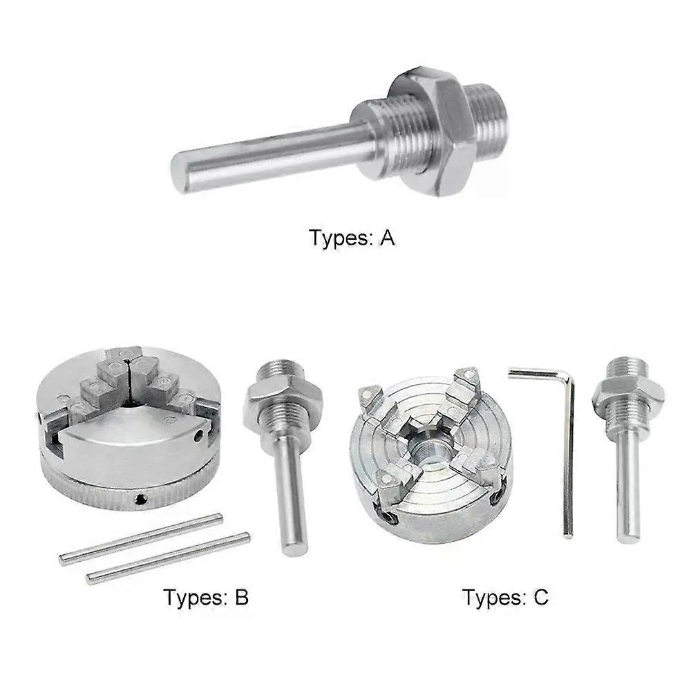 Für Drehbankfutter Aus Zinklegierung Mit 4- Oder 3-backen-aufnahme, Verbindungsstange, Selbstzentrierendes Holzdrehfutter, Optionale Klemme Für Mini-metalldrehmaschine-jxlgv