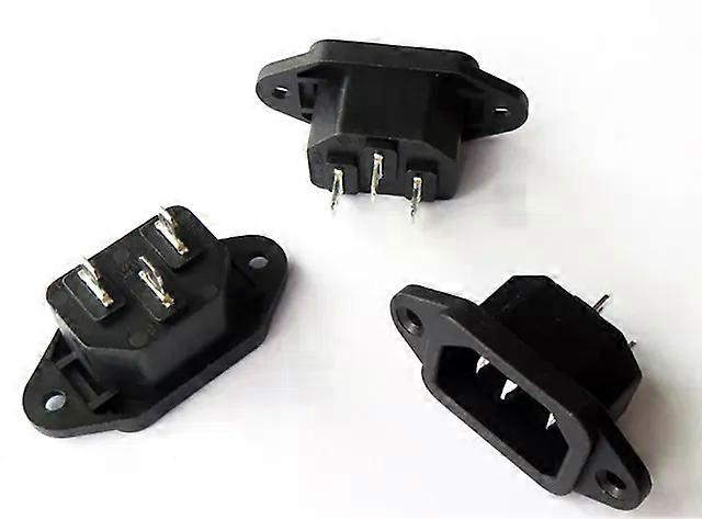 Für 5 Stück 3p Iec 320 C14 Stecker-einbaubuchsen Für Ac 250v 10a-jxlgv